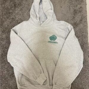 Nice As Heck Gray Mountain Adventure Hoodie